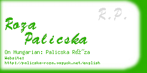 roza palicska business card